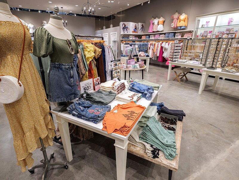 Francesca's clothing display inside American Dream in East Rutherford, New Jersey.