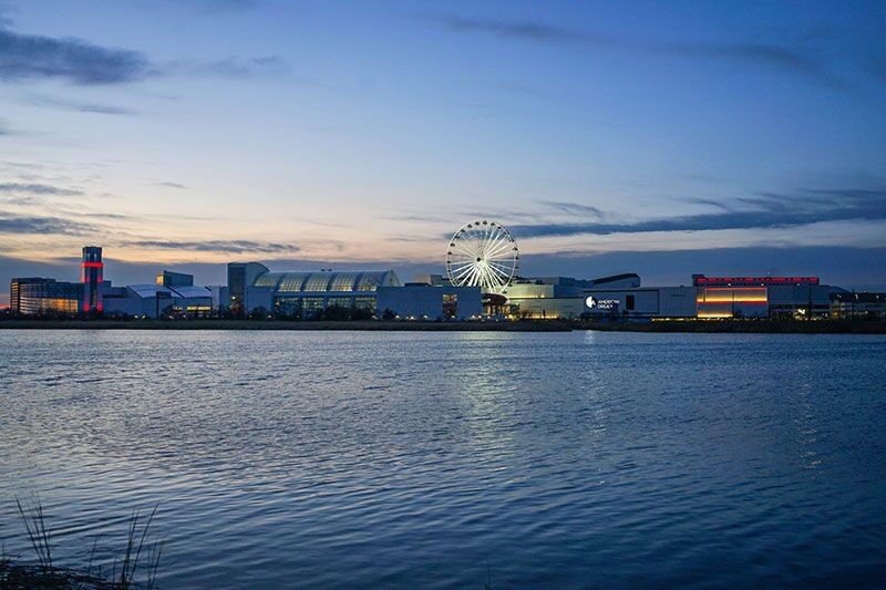 Skyline of the American Dream in East Rutherford, New Jersey.